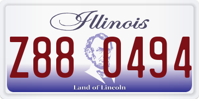 IL license plate Z880494