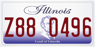 IL license plate Z880496