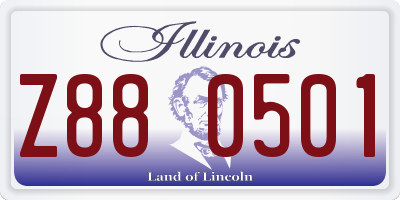 IL license plate Z880501