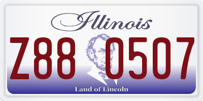 IL license plate Z880507