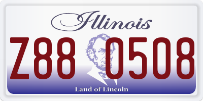 IL license plate Z880508