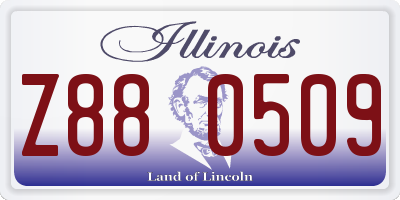 IL license plate Z880509