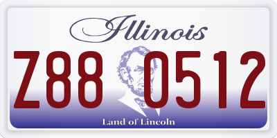 IL license plate Z880512
