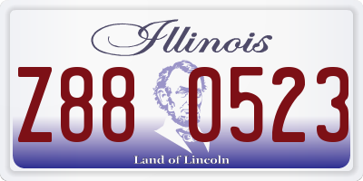 IL license plate Z880523