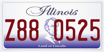 IL license plate Z880525