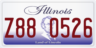 IL license plate Z880526