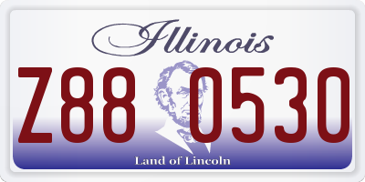 IL license plate Z880530
