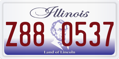 IL license plate Z880537