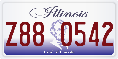 IL license plate Z880542