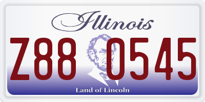 IL license plate Z880545