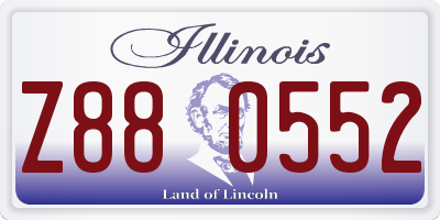 IL license plate Z880552