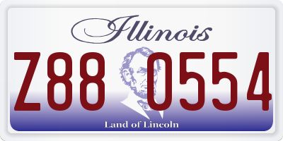 IL license plate Z880554