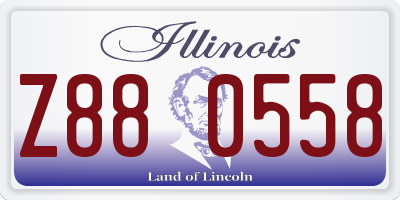 IL license plate Z880558