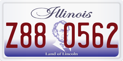 IL license plate Z880562