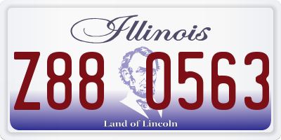 IL license plate Z880563