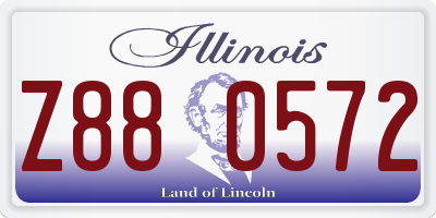 IL license plate Z880572