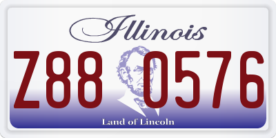 IL license plate Z880576