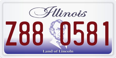 IL license plate Z880581