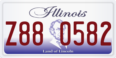 IL license plate Z880582
