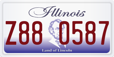 IL license plate Z880587
