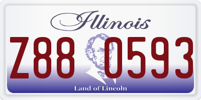 IL license plate Z880593