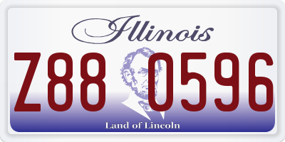 IL license plate Z880596