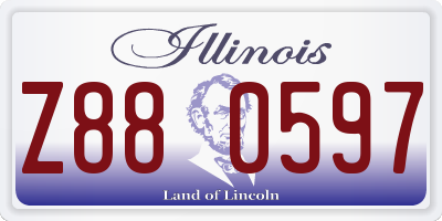 IL license plate Z880597