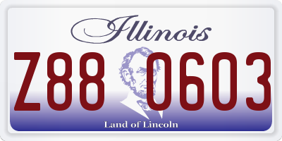 IL license plate Z880603