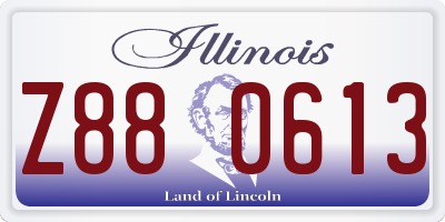 IL license plate Z880613