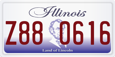 IL license plate Z880616