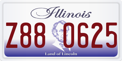 IL license plate Z880625