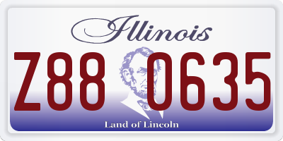IL license plate Z880635