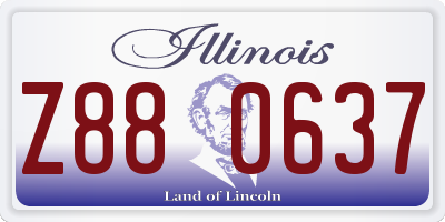 IL license plate Z880637