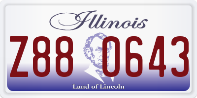 IL license plate Z880643