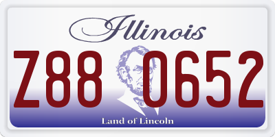 IL license plate Z880652