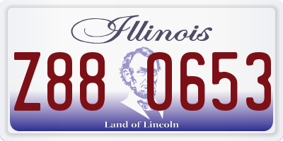 IL license plate Z880653