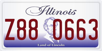 IL license plate Z880663
