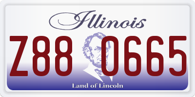 IL license plate Z880665