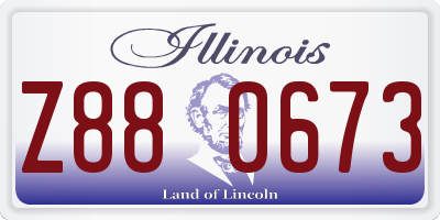 IL license plate Z880673