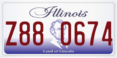 IL license plate Z880674