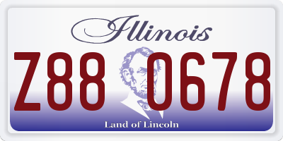 IL license plate Z880678