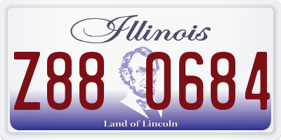 IL license plate Z880684