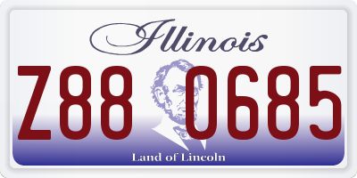 IL license plate Z880685