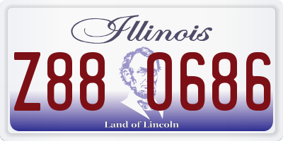 IL license plate Z880686