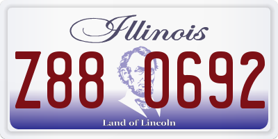 IL license plate Z880692