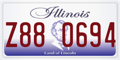 IL license plate Z880694