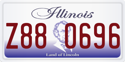 IL license plate Z880696