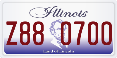 IL license plate Z880700