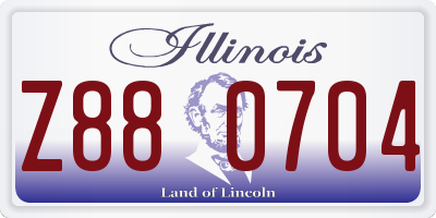 IL license plate Z880704