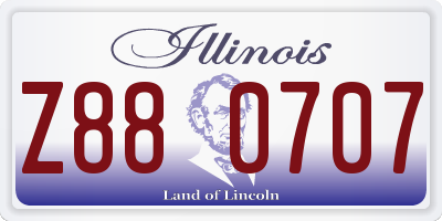 IL license plate Z880707